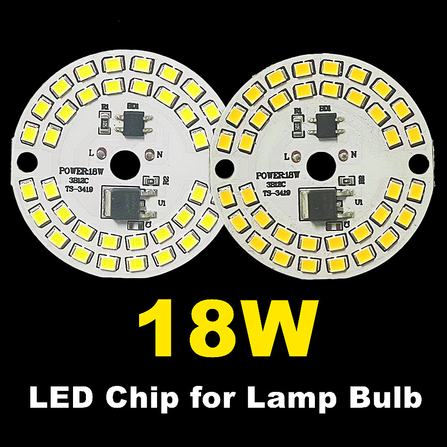 Puce LED pour ampoule 3W 5W 7W 9W 12W 15W SMD 2835 puces d'ampoule rondes LED perles lumineuses AC 220V-240V puce d'ampoule de projecteur d'éclairage