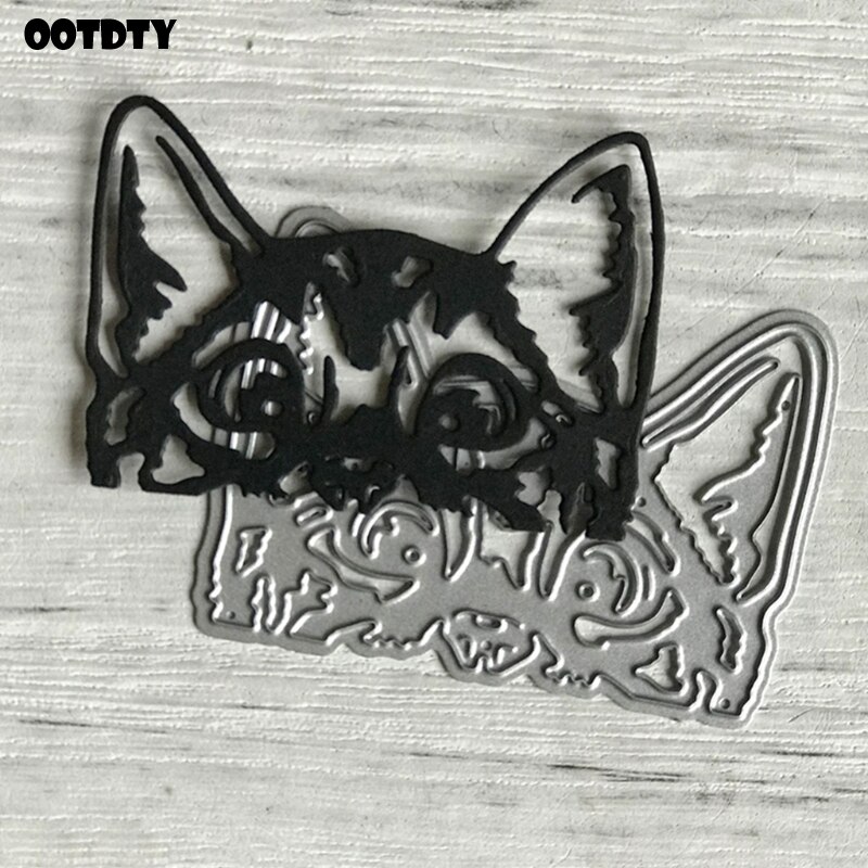 Lying Cat Metal Cutting Dies Stencil Scrapbooking DIY Album Stamp Paper Card Embossing Decor Craft Dies for