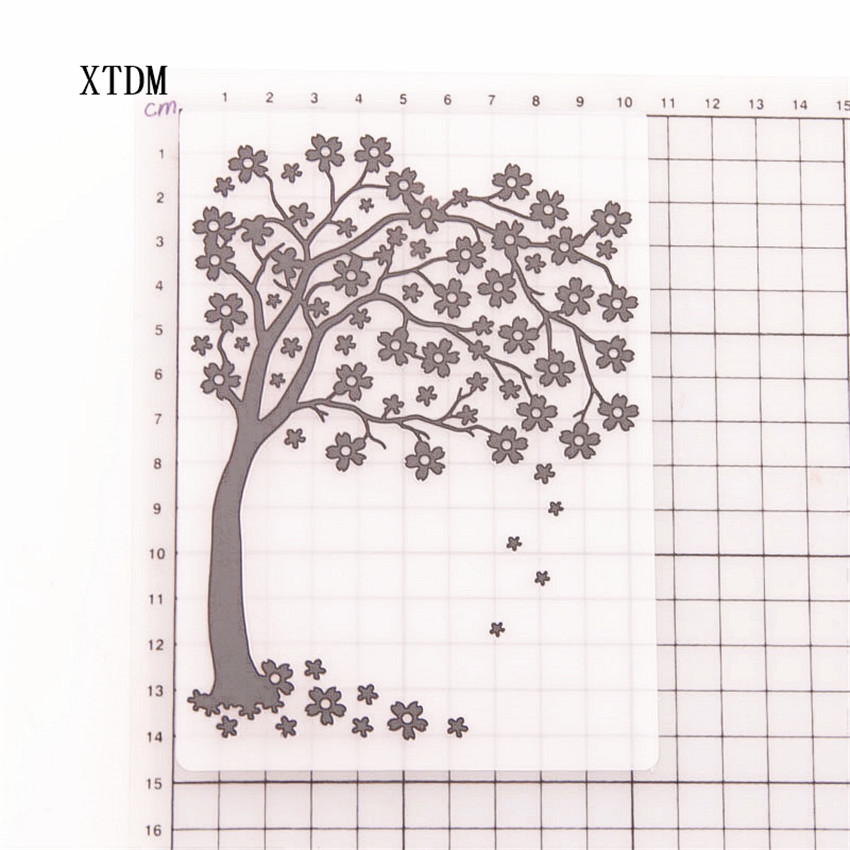 Easter plastic tree template craft card making paper card album wedding decoration Embossing folders