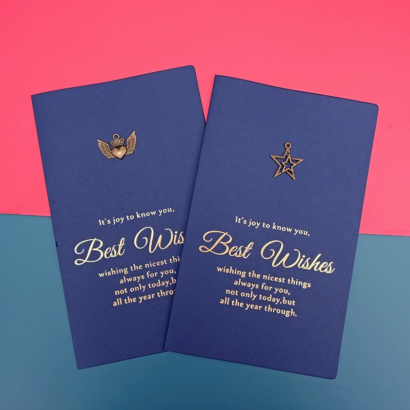 10Pcs Blue Wenskaart Postkaart Verjaardag Brief Envelop Jaar Card Set Bericht Kaart