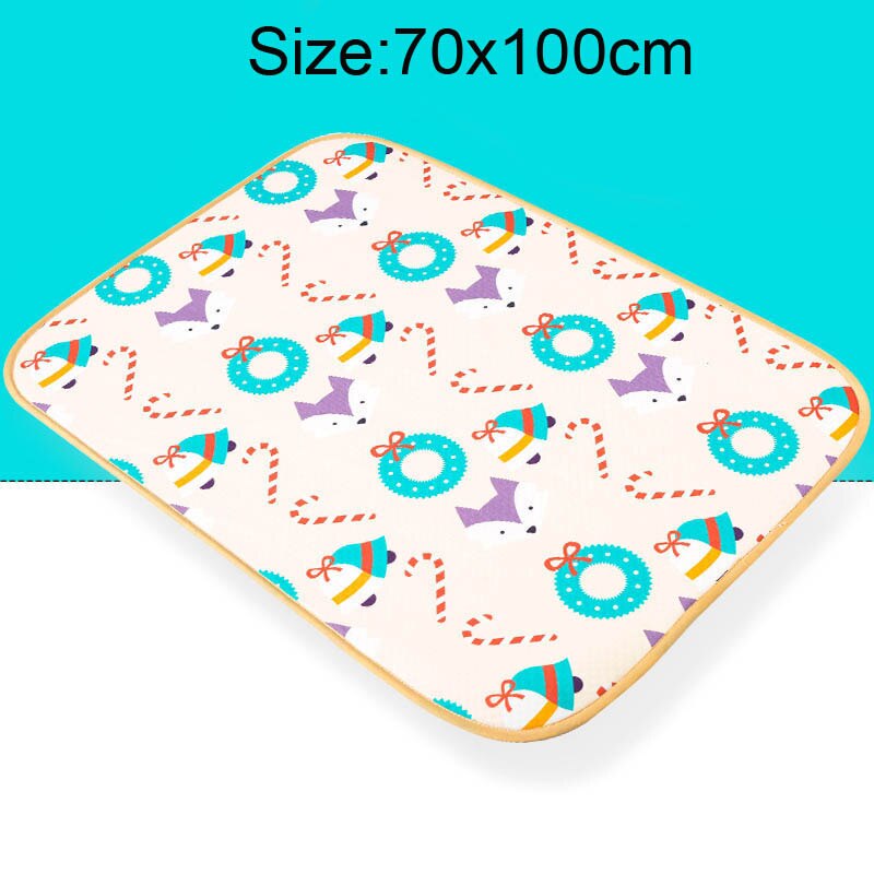 Baby Diaper Changing Pads Stroller Mat Reusable Baby Pram Mattress Newborn Waterproof Sheet: B(70x100cm)