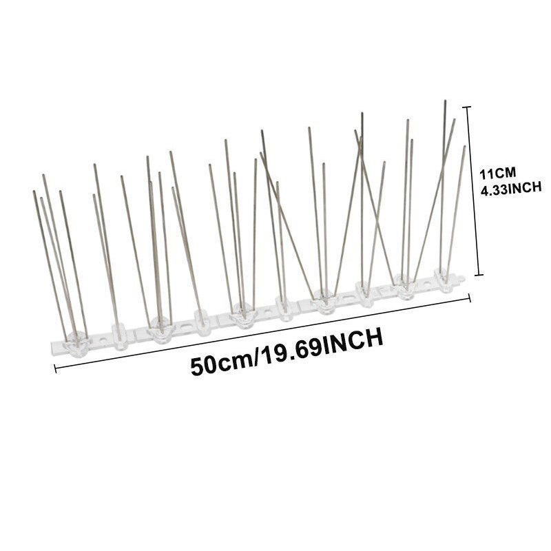 Pinchos de plástico para Control de plagas de aves, repelente antiaves, pinchos para quitar palomas y espantar aves,