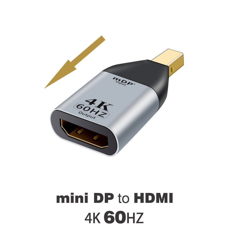 DP1.4 zu HDMI2.1 Kabel Mini DP 1.2 zu HDMI 2.0 Video Adapter 4K@60Hz 8K@60Hz DisplayPort Adapter für PC Laptop Projektor Monitor: grau