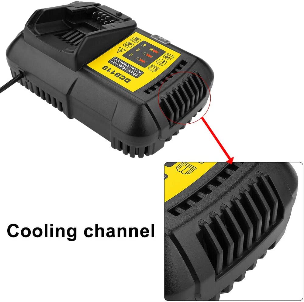 4.5a dcb 118 încărcător de baterie pentru baterie dewalt 10.8v 12v 14.4v 18v 20v dcb 200 dcb 101 dcb 115 dcb 107 dcb 105 dcb 140 &amp;dcb 112