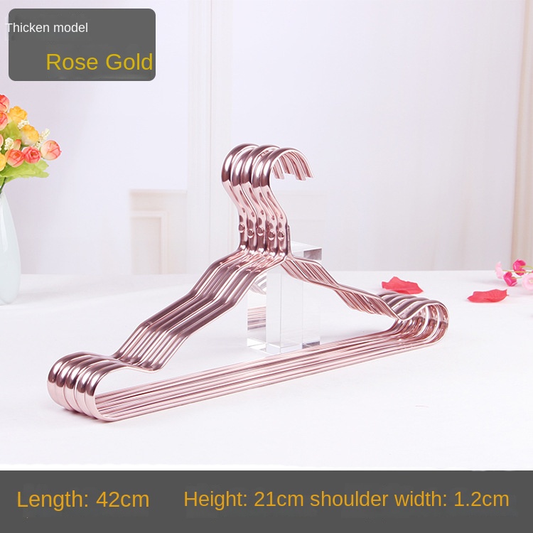 Aluminiumlegering Kleding Hanger 5/10Pcs Golden Duurzaam Binnenlandse Jas Volwassen Kinderen Opknoping Benodigdheden Organisator: XL / Donker Kaki