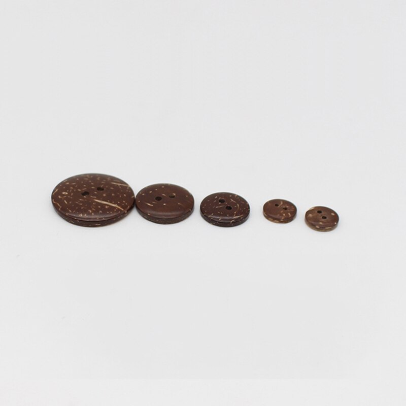 50 boutons de couture en bois de coco naturel, 2 trous, bricolage, Scrapbooking, bouton Flatback en bois, décoration de vêtement