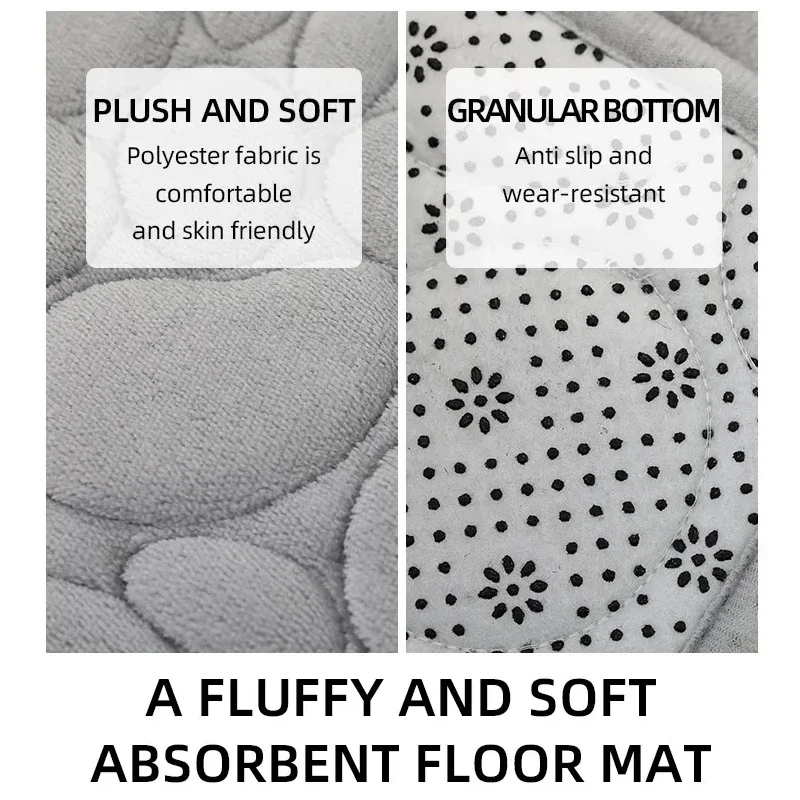 3PCS/Set Non-slip Soft Bath Mat Toilet Cover Carpet Cobblestone Embossed Floor Mat Bathroom Absorb Water Can Be Washed 욕실 매트