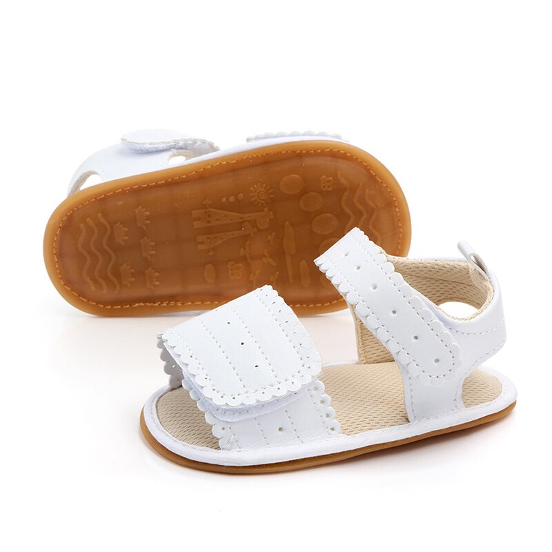 Summer Baby Girl Sandal Soft Sole Shoes PU White Pink Sandals Toddler Infant Prewalkers Baby Princess Sandals22