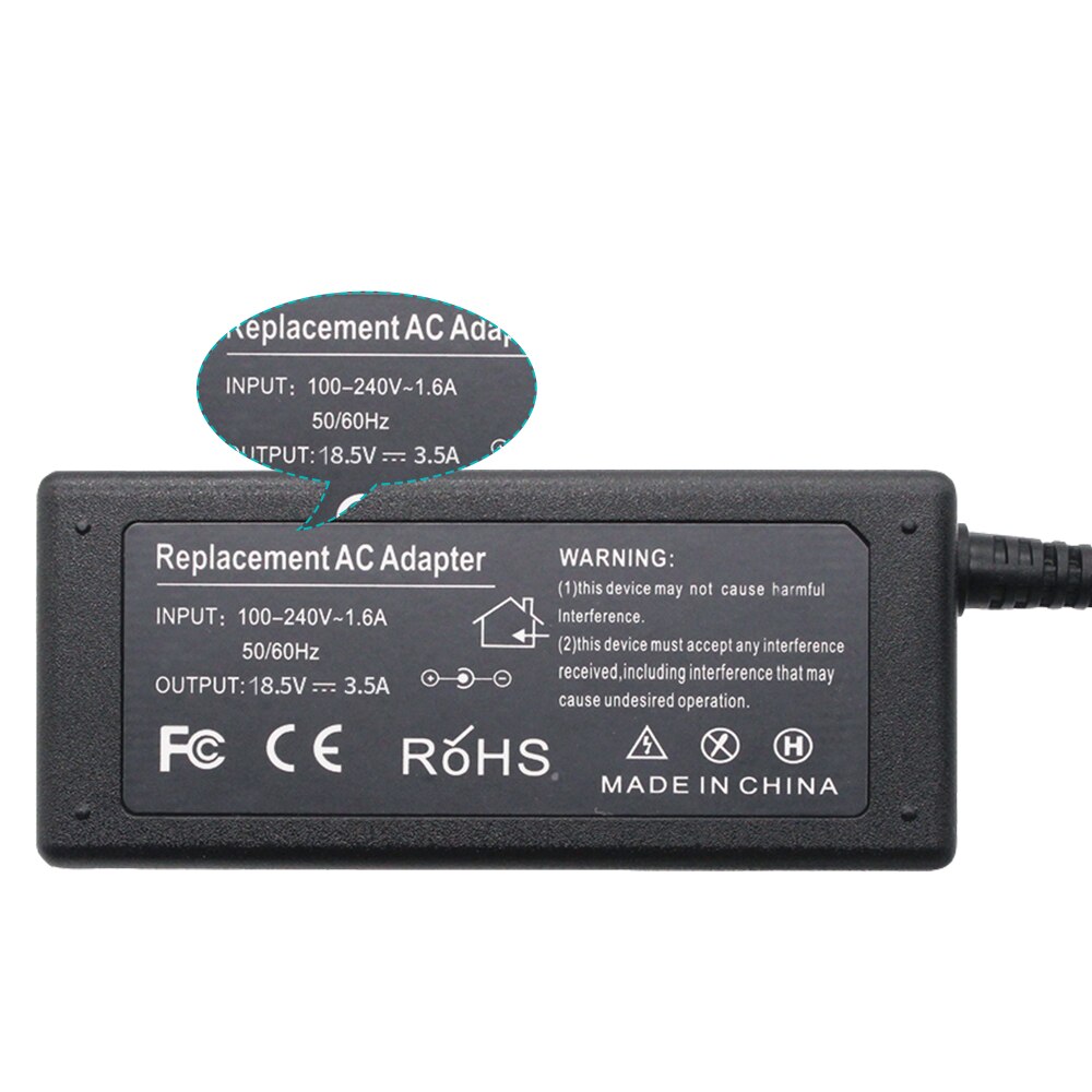 18,5 V 3,5 A 65w AC Adapter Ladegerät für HP Pavillon G6 G7 G4 DV4 DV5 DV6 DV7 DM4 DM4-1173CM4 M6 G60 G61 G70 G71 G72 7,4mm * 5,0mm