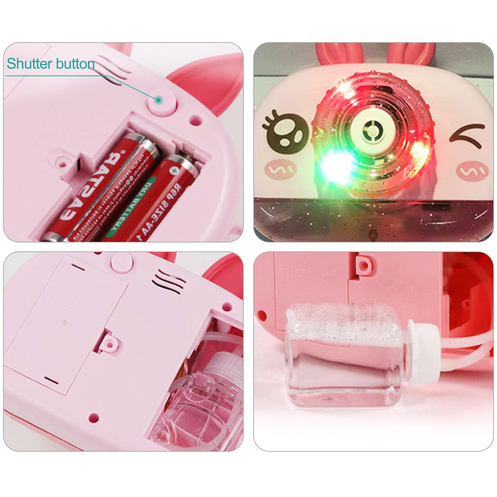 Kinderen Cartoon Dieren Camera Bubble Machine Speelgoed Elektrische Speelgoed Buitensporten Waskolf Maker Voor Kids Zeep Blow Bubbels