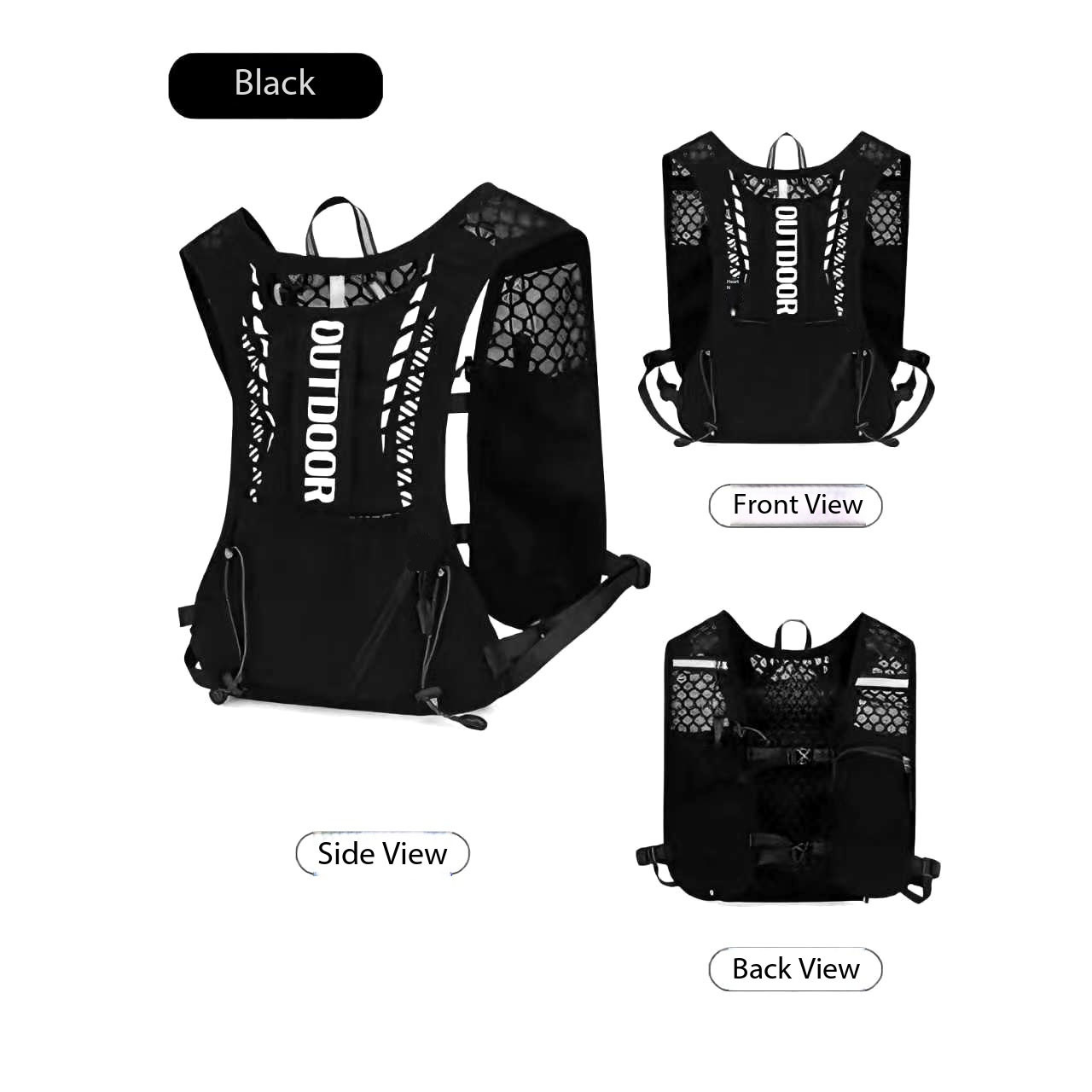 Running hydration vest reflective cycling backpack, bicycle bag, outdoor climbing hiking mountain biking hydration backpack: purple color