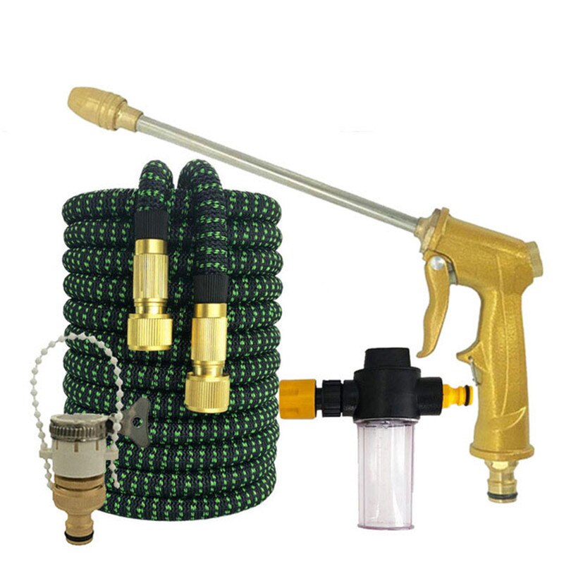 Telescopic Garden Hose Telescopic Drip Irrigation Hose High-Pressure Irrigation Hose car Wash Telescopic Magic Hose Water Gun: 25ft-7.5M / Hose Set