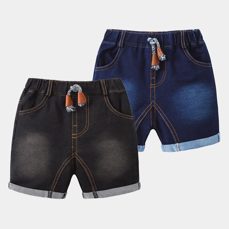 Jungen Mädchen Denim kurze Hose Sommer Baumwolle elastisch Taille Kleinkind Knie Länge Hose Baby Jean Hose Kinder Kinder Kleidung