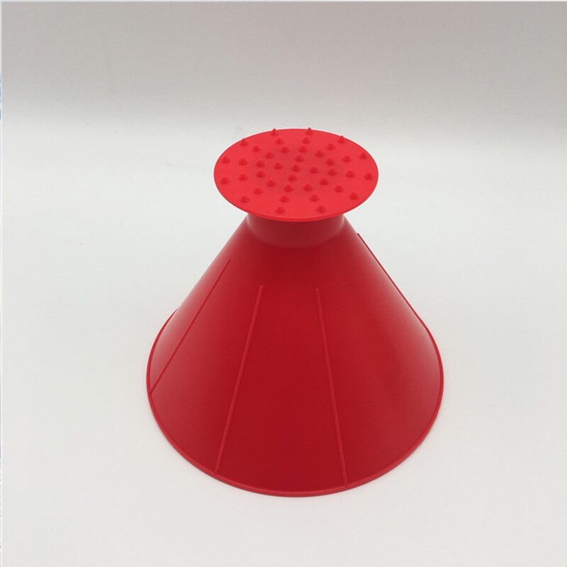 Magic Window Windshield Car Ice Scraper Cone Shaped Funnel Snow Remover Tool Scrape A Round: Red