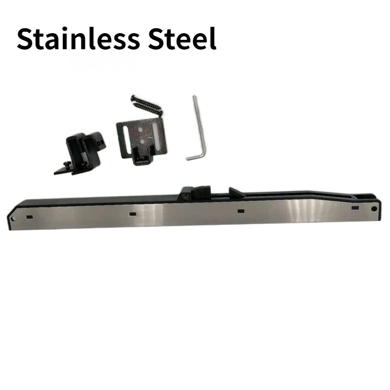 Amortisseur de porte coulissante en bois, mécanisme de fermeture souple, accessoire de meuble de remise pour Rail de guidage grange, offre spéciale, 2 pièces: Stainless Steel