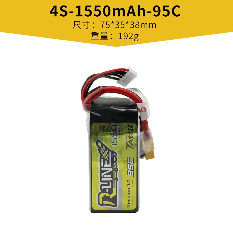 ACE TATTU 2S 3S 4S 450 1300 1550 1800 mah 45C 75C 95C 100C for RC Model Airplane: 1550mAh-95C-4S