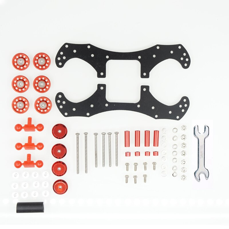 made tamiya MINI 4WD car setting VZ chassis 15526 rollers front rear spacers screws set 324 store: Red