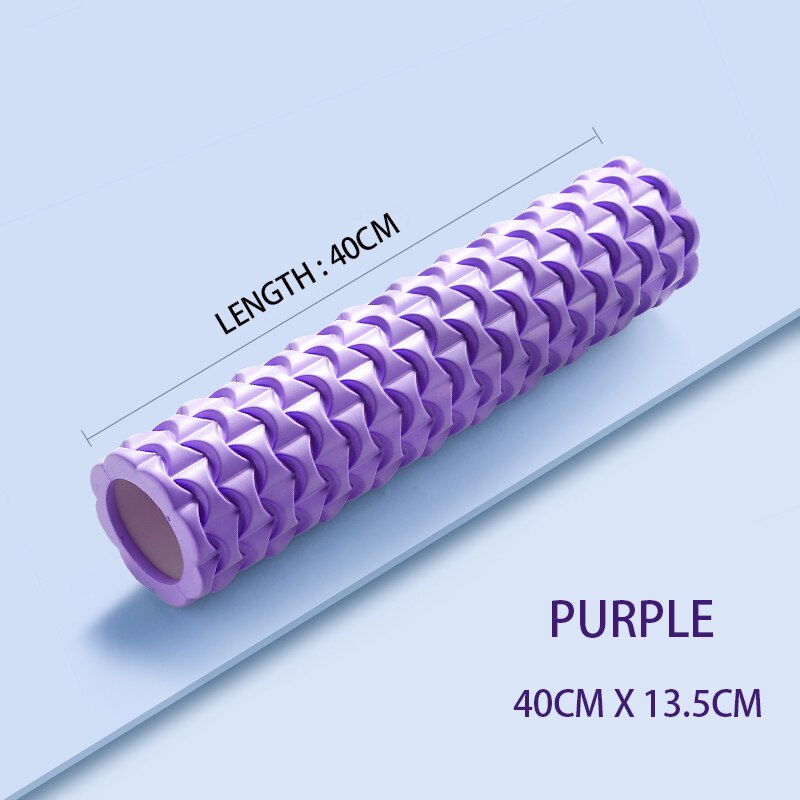 Roller Yoga Kolom Hollow Foam Roller Yoga Kolom Pilates Gym Fitness Massage Grid Triggerpoint Therapie Fysieke Oefening: PURPLE 40CM