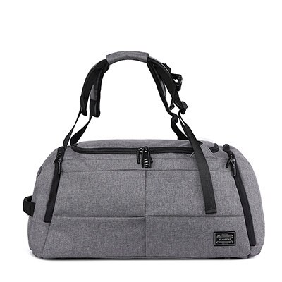 Bolso de viaje de 15 pulgadas, varios bolsillos para ropa, mochila para ordenador portátil para hombre y mujer, bolso de gran capacidad con bolsa de viaje de bolsillo para zapatos: Gray