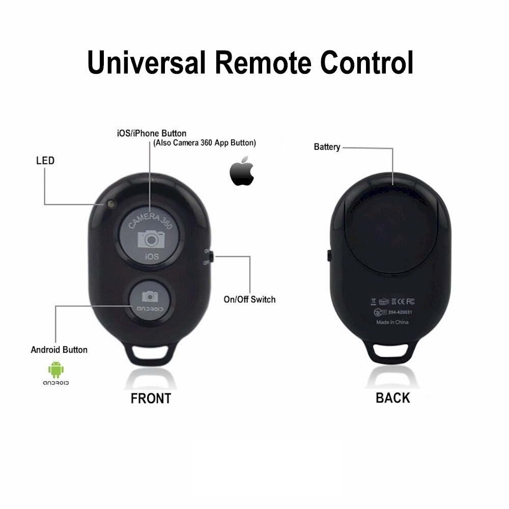 Disparador con Control remoto para teléfono móvil, disparador de cámara de un solo pie, compatible con Bluetooth