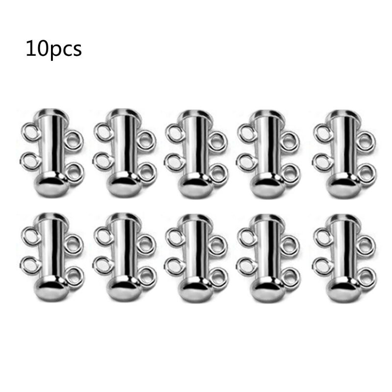 10Pcs Layered Armband Halsketten Rutsche Starke Magnetische Haken Rohre Schloss Rhodium Überzogene Schnalle Haken Schmuck Erkenntnisse: S-2