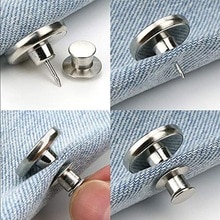 17mm Detachable Jean Buttons Easy Clip Snap Button Perfect Fit Instant Universal Buckles Thin Waist Replacement No Sew Needed