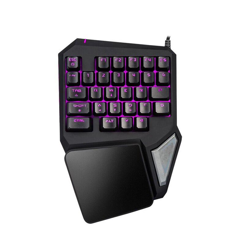 Delux souris filaire clavier Combos ergonomique simple main T9 Mini clavier de jeu avec optique M618 Kit de souris verticale pour ordinateur portable: Only the keypad
