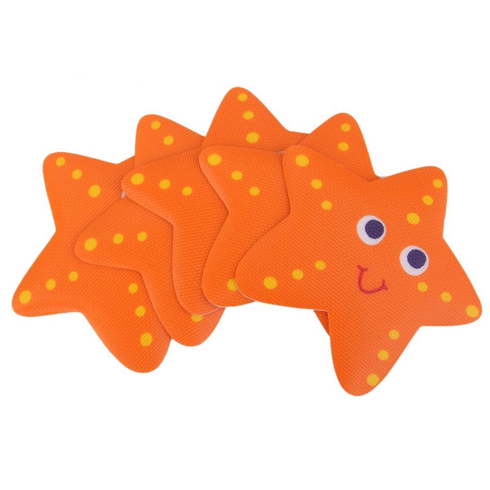 MagiDeal 5x Vasca da bagno Antiscivolo Capretti Del Bambino di Sicurezza Gradini Sticker Bagno Applique Decalcomania Starfish Impermeabile e Anti Batterico