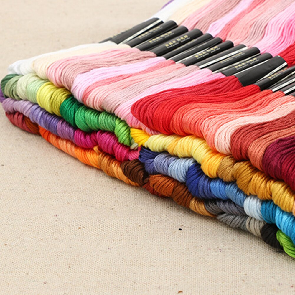 50pcs 12pcs DIY Sewing Embroidery Floss Skein Beginner Cross Stitch Thread Polyester Soft Needlecraft Tailor Household