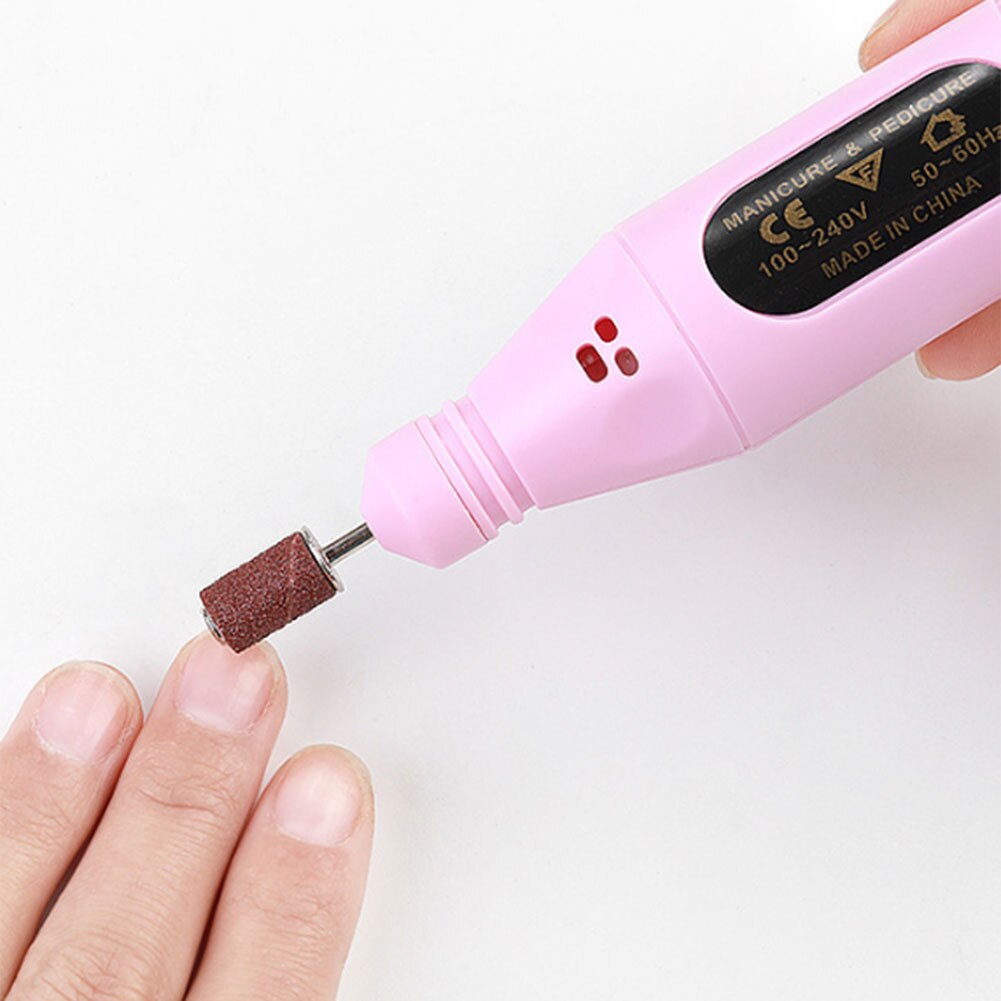 USB Charging Electric Nail Grinder Drill Polishing Pedicure Manicure Machine Nail Polishing Machine Nail Art Pen File Tool