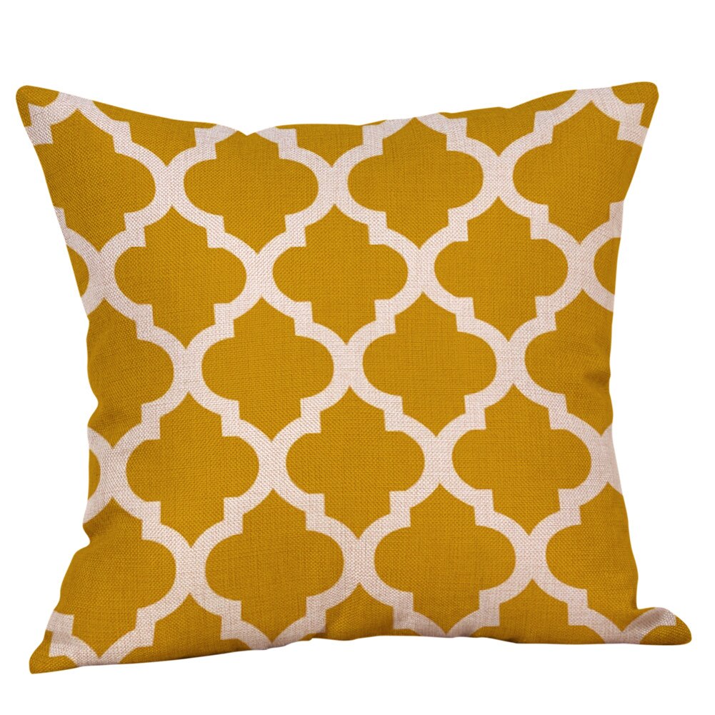Senf gelben geometrische herbst herbst kissen abdeckung dekoration personalisierte und praktische familie weichen Sofa kissen: D