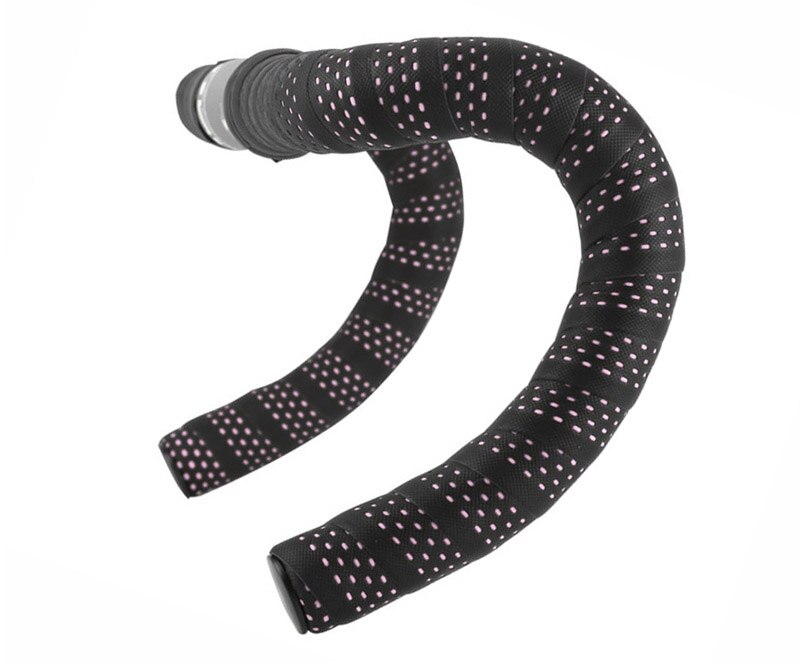 Cinta de manillar de bicicleta de carretera, corcho EVA PU, cinta de manillar de bicicleta, suave, , amortiguación de ciclismo, correa de fijación antivibración: Rosa
