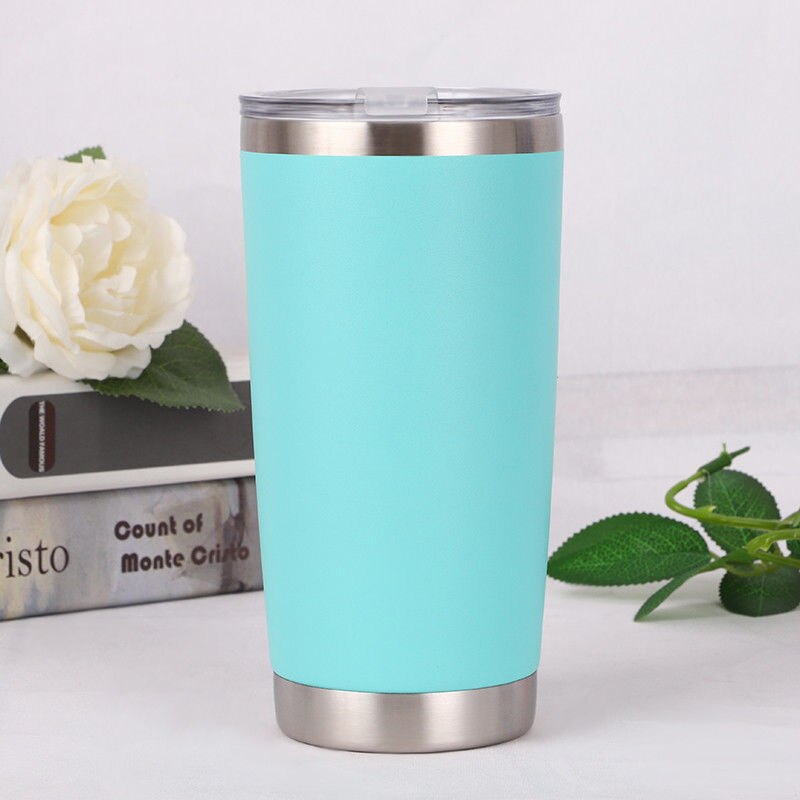 20oz Gepoedercoat Tumbler Auto Koffie Mok Rvs Outd Grandado