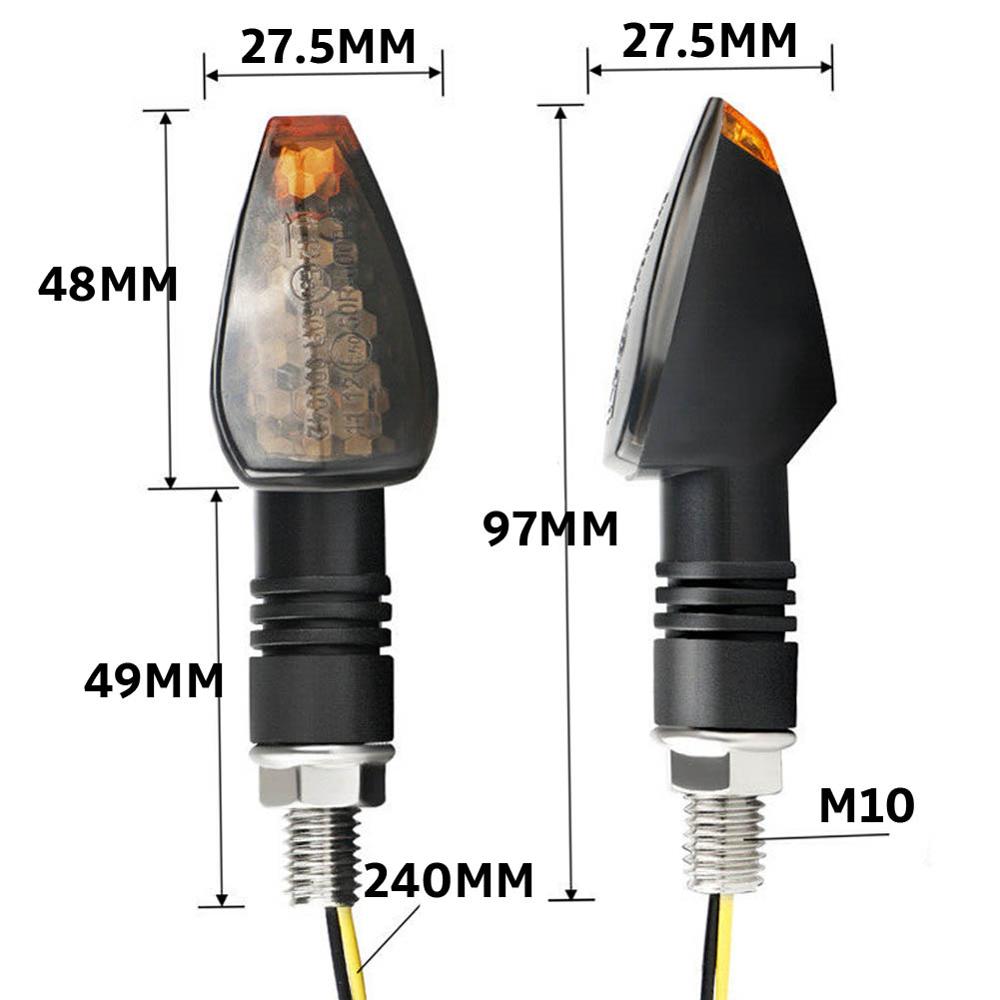 4X motocyklowe kierunkowskazy przydymione soczewki doprowadziło bursztynowy kierunkowskaz migacz świetlny uniwersalny