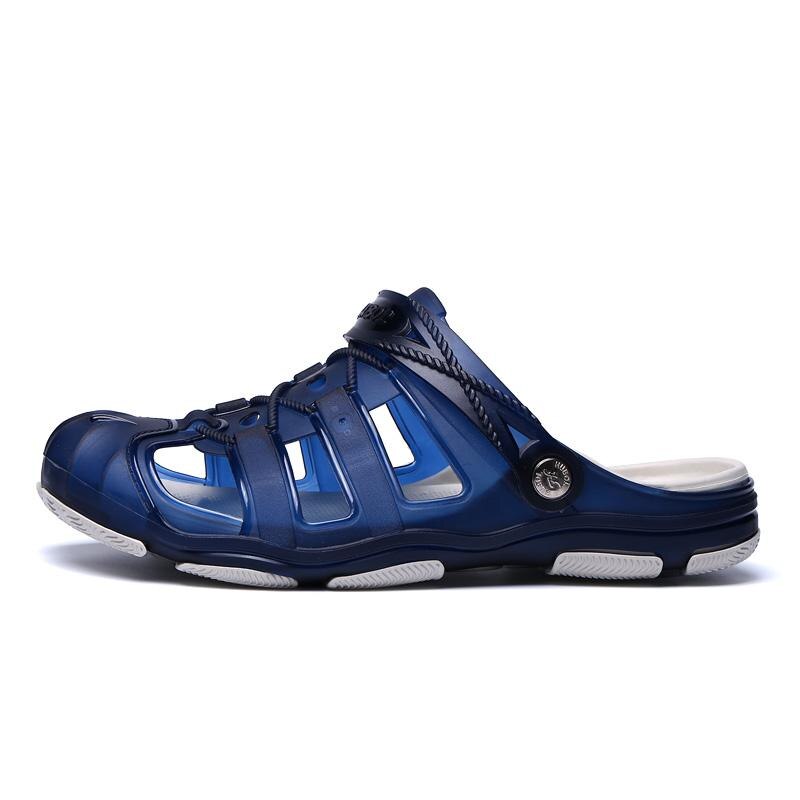 Tuin Slippers Water Schoenen Mannen Lopen Hollow Zomer Strand Aqua Slipper Outdoor Zwemmen Sandalen Tuinieren Schoenen: Blauw / 8.5