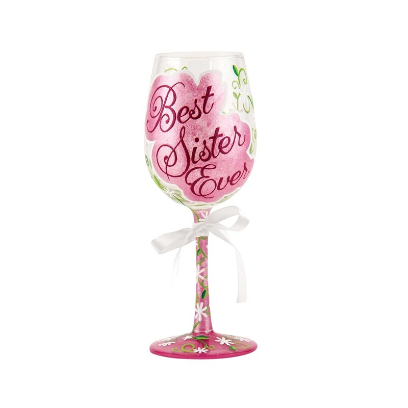 Verres à vin artificiels en verre cristal, de noël limité, peint à la main, père noël, licorne, tasse peinte: PINK FLOWER