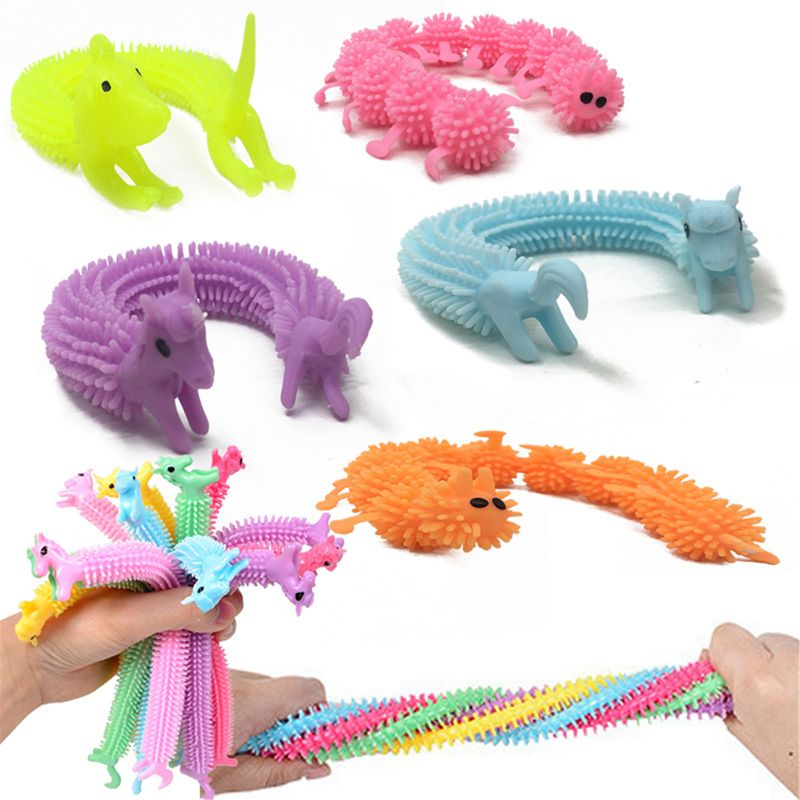 3pcs Worm Noodle Stretch String TPR Rope Anti Stress Toys String Fidget Autism Vent Toys