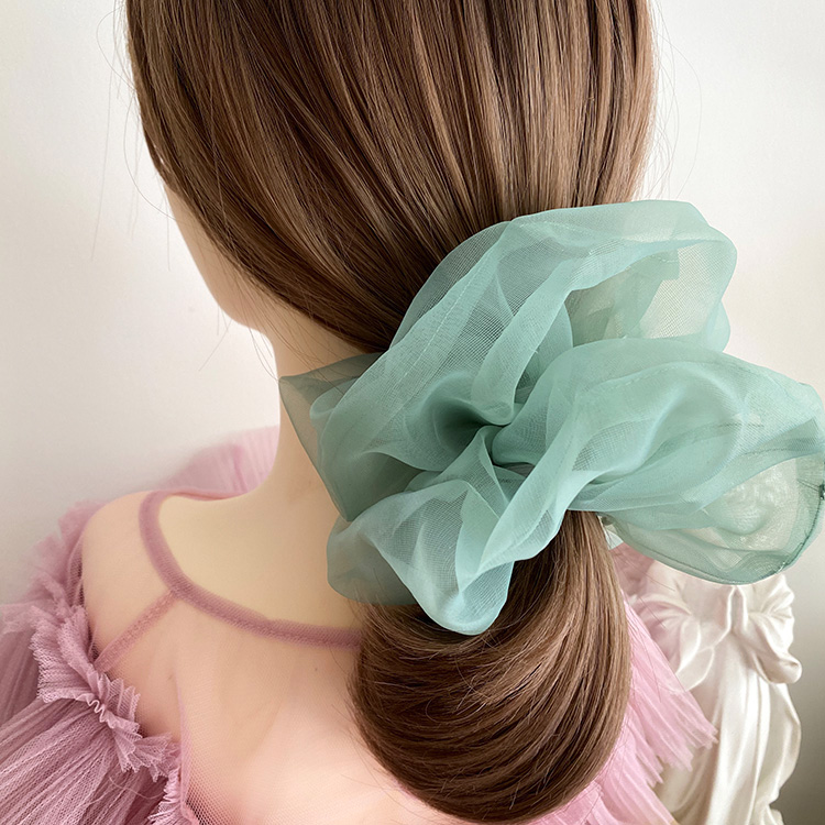 Para mujer, Scrunchie de encaje de gran tamaño para el cabello, cuerdas elásticas para el cabello de Color sólido, lazos para el cabello, banda para el cabello, accesorios elegantes para el cabello: Morado oscuro