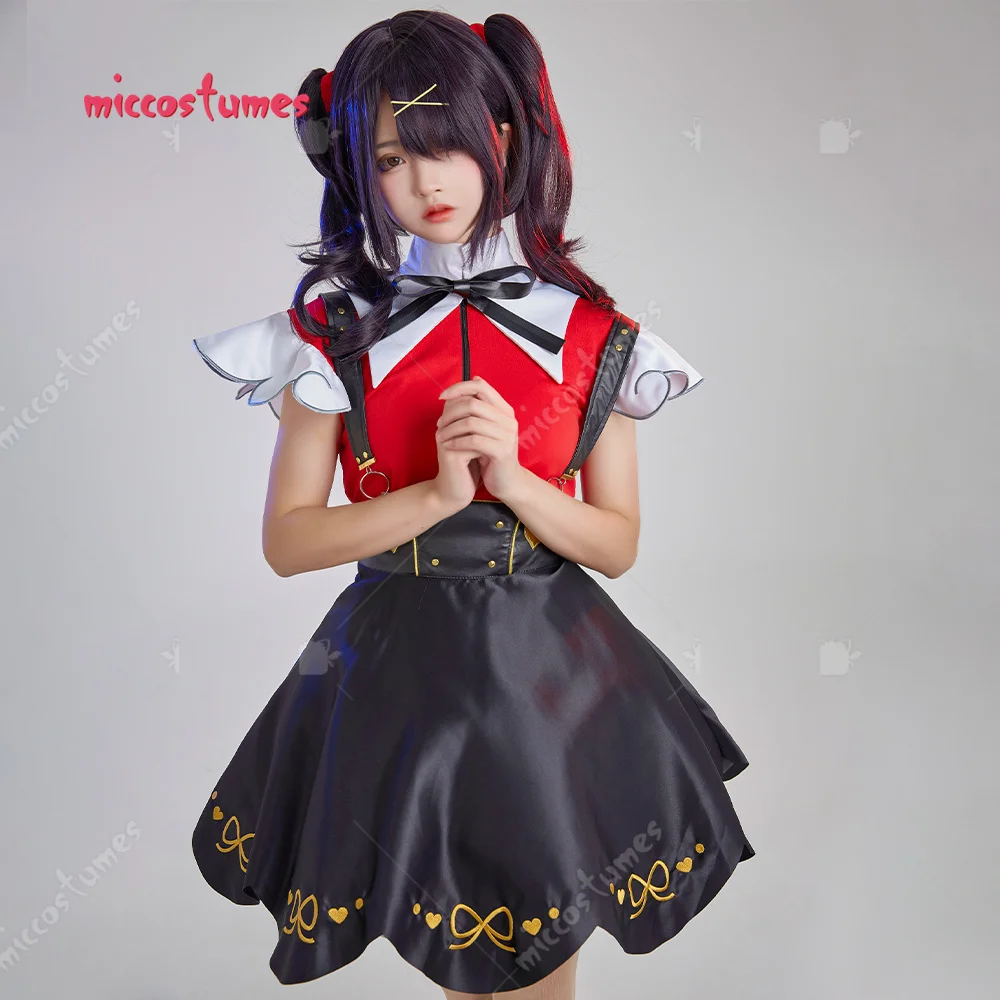 Miccostumes Women's Ame chan Cosplay Costume Cosplay Kawaii Suspender Skirt with Complete Accessories