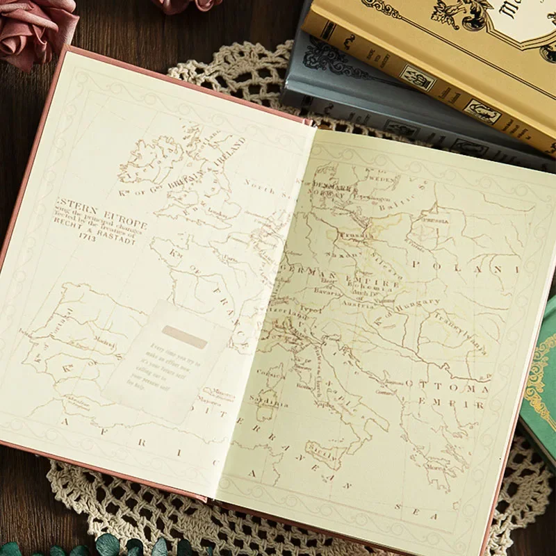 Retro American Stamping Notebook Exquisite Thickened Hand Ledger Note Registration Book Office Stationery Supplies
