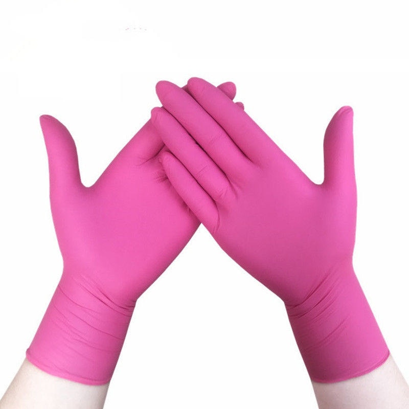 100pcs children disposable rubber gloves nitrile gloves go out antivirus gloves safety gloves multifunctional gloves