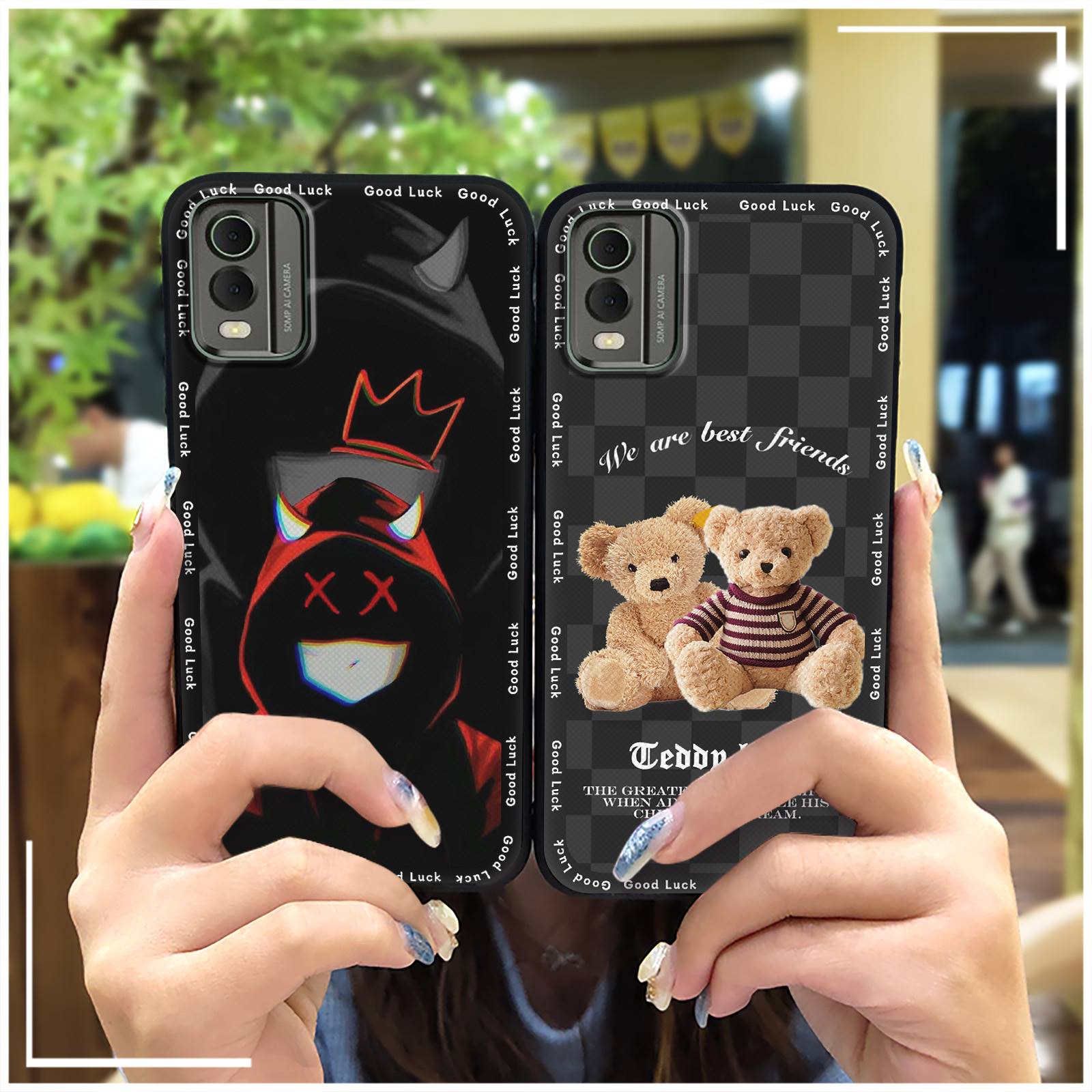 Phone Protector Cover Phone Case For Nokia C32 Graffiti Cute Soft case Dirt-resistant Waterproof Durable