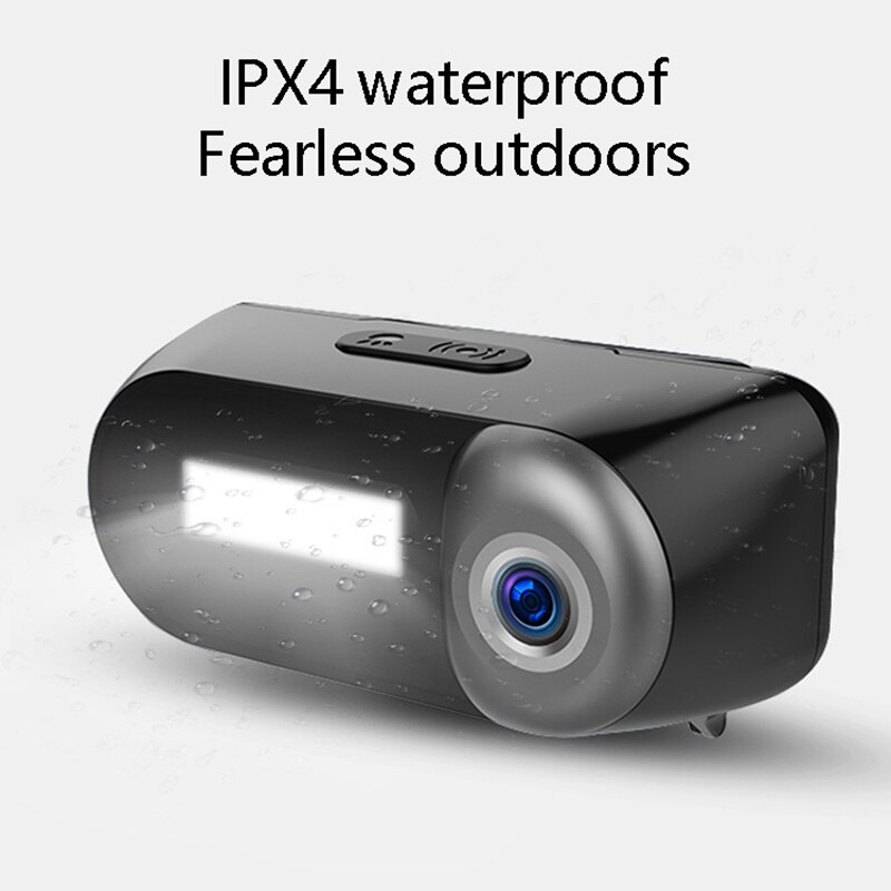 Outdoor Sports Camera with head light lamp Waterproof Head-Mounted Sports Video Camera 1080P for Field Work Recording