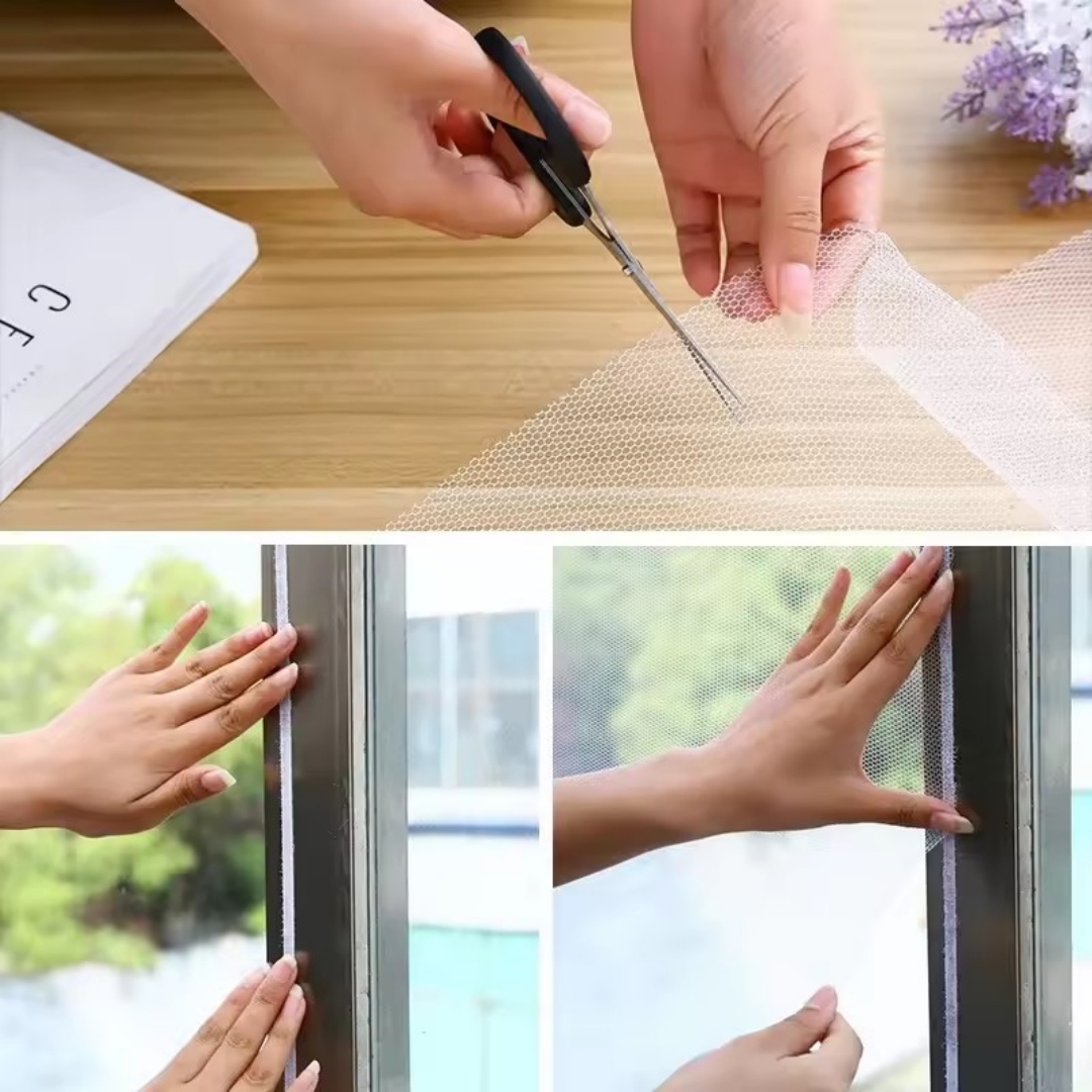 Anti Fly Mosquito Net DIY Self-Adhesive Fly Mosquito Window Net Mesh Mosquito Insect Bug Net Curtains for Windows