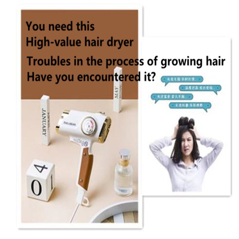 Netto czerwony DULLBEAR elektryczny zaszokować Niedźwiedź suszarka robić włosów ładna dziewczyna mała składana suszarka robić włosów o stałej temperaturze jonów ujemnych