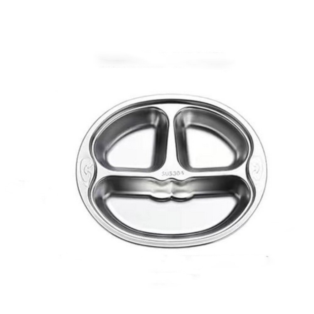1Pc 304 Rvs Scheidslijn Baby Plaat Cartoon Plaat Kinderen Servies Baby Platen Keuken Accessoires 4 Types: Type 2