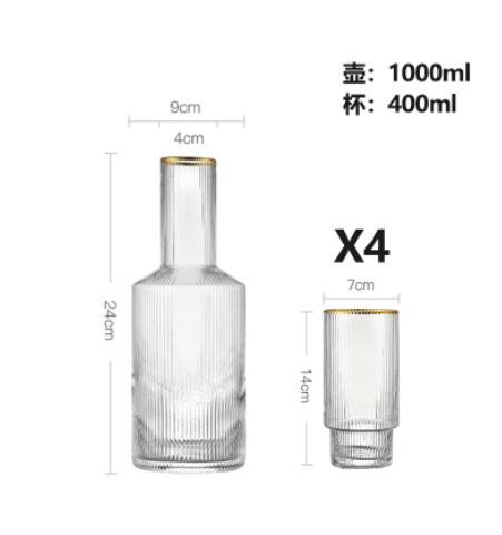 Phnom penh vertikal randigt glas juice kopp hem kök dricka vattenkokare kall drickskopp