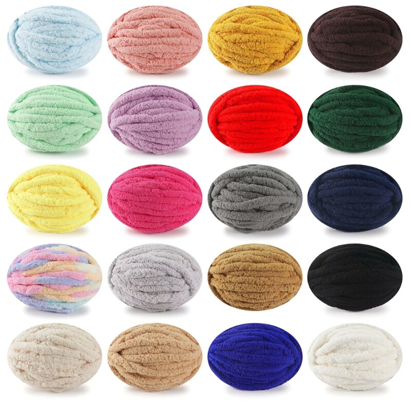 Fil de laine coloré T84E 27 m/rouleau épais pour fils à tricoter à la main, bricolage Crochet tissé à la main, fil d'écharpe de chapeau