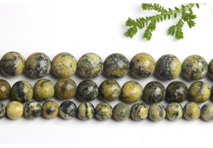 JD Stone Beads Natural Yellow Grass Turquoises Semi-Finished Handmade Bracelet Beads Accessory For Jewelry making