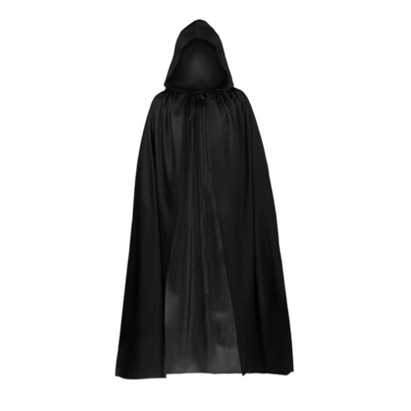 Maskerad-Umhang, weich, Unisex, mit Kapuze, schwarze Robe, Hexe, langer Umhang, Cosplay-Kostüm, Requisite, Party-Performance-Zubehör, Urlaubsdekoration: S / Beige